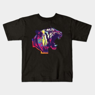 Wpap Pop Art Tiger abstract art Kids T-Shirt